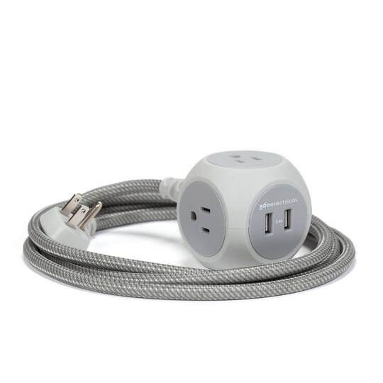 360 Electrical™ Habitat™ Harmony Collection Braided Extension Cord, Tungsten